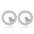 S11307 korean style fashion 520 red gemstone stud S925 sterling silver trendy