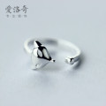 A36142 s925 sterling silver sweet cute adjustable ring