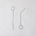 S11150 S925 sterling silver minimalist circle earrings string