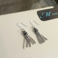 S11176 simple style cute sweet tassel earrings S925 sterling silver earrings