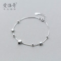 A35182 s925 sterling silver stars charm bracelet