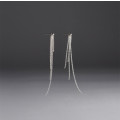 S11236 s925 sterling silver stud tassel earrings stud string women