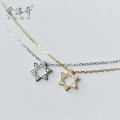 A33987 s925 sterling silver stars necklace