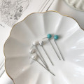 S11145 925 sterling silver pearl tassel earrings 