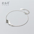 A35177 s925 sterling silver charm sweet moonstone charm bracelet