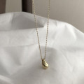 A37705 s925 sterling silver teardrop simple pendant necklace