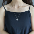 A31370 vintage coin pendant long necklace