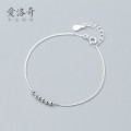 A36475 s925 sterling silver charm fashion simple bead charm bracelet