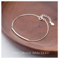A36113 s925 sterling silver smile charm bracelet