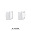 A43422 s925 sterling silver unique square simple design stud earrings