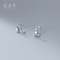 A33828 s925 sterling silver unique fashion rhinestone simple earrings