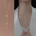 A34535 s925 sterling silver sparklingY necklace