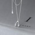 A46093 s925 silver dainty simple tree wish necklace
