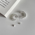 A33939 925 sterling silver minimalist silver unique earrings