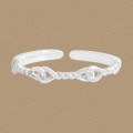 A44652 twist wrap rope adjustable sterling silver s925 ring