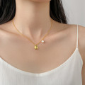 A44311 s925 silver simple necklace