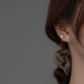 A36708 s925 sterling silver trendy butterfly earrings