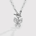 A33013 design 925 sterling silverchocker butterfly pendant necklace