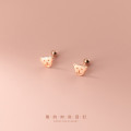 A33707 s925 sterling silver simple trendy cute bear sweet earrings
