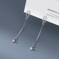 A42996 s925 silver fashion unique oval rhinestone earrings
