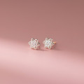 A45105 s925 sterling silver sweet dainty rhinestone stud earrings