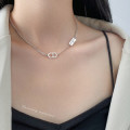 A46212 s925 sterling silver thai initial necklace