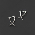 A35627 s925 sterling silver simple short bar chic dangle earrings