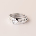 A43909 s925 silver rhinestone heart ring
