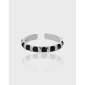 A36357 minimalist circle qualitys925 sterling silver adjustable ring