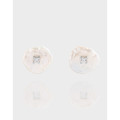 A42433 design natural stud sterling silver s925 earrings