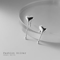 A33791 s925 sterling silver heart earrings