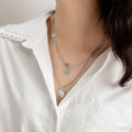 A33111 925 sterling silver initial necklace accessory choker simple c earrings