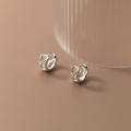 A33750 s925 sterling silver simple fashion hollowed geometric chic sweet earrings