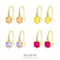 A43059 s925 sterling silver fashion elegant dangle geometric earrings