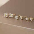 A46258 s925 sterling silver sweet dainty rhinestone stud earrings