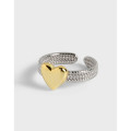 A33434 design simple quality twist hearts925 sterling silver ring