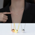 A35395 925 sterling silver pendant sweet ball circle geometric necklace