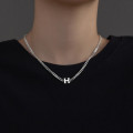 A45375 s925 sterling silver initial unique necklace