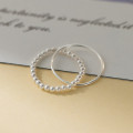 A43577 s925 trendy sweet simple double layered ring