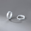 A45743 s925 sterling silver trendy sweet circle stud earrings