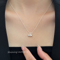 A43781 s925 sterling silver trendy sweet dainty simple necklace