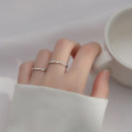 A36313 s925 sterling silver sweet rhinestone heart ring