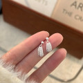 A44874 s925 sterling silver sweet fringe stud earrings