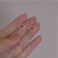 A40203 s925 sterling silver simple rhinestone ball stud design elegant earrings
