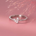 A38302 s925 sterling silver sparkling rhinestone heart sweet design heartshape ring