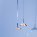 A32440 s925 sterling silver string sweet rhinestone chic necklace
