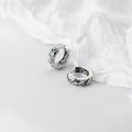 A35921 s925 sterling silver chic simple silver irregular earrings
