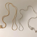 A38812 sterling silver simple necklace
