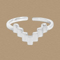 A45906 square sterling silver s925 ring