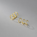 A37077 s925 sterling silver laye simple bar design clipon sweet piercing earrings